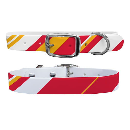 Kansas City Football Color Block Team Spirit Dog Collar Dog Collar C4 BELTS