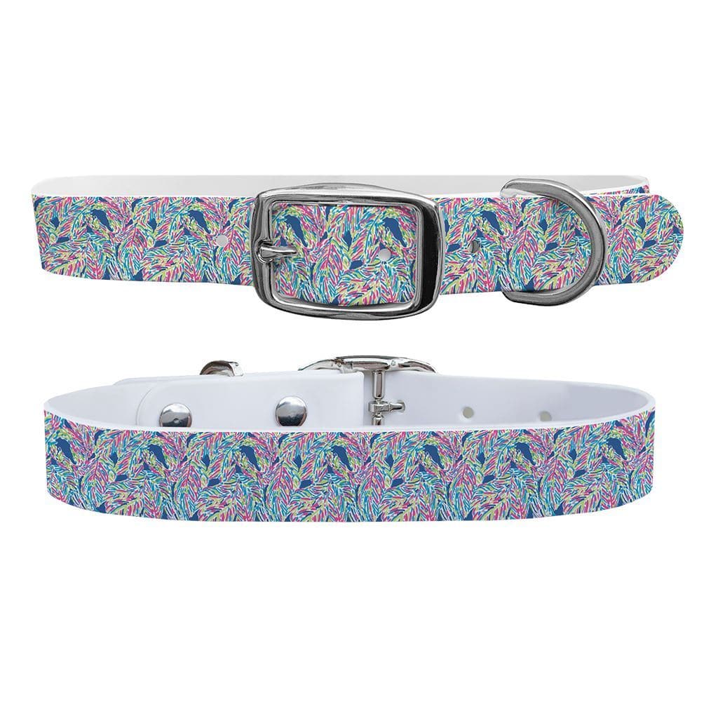 Pastel Palms Dog Collar Dog Collar C4 BELTS