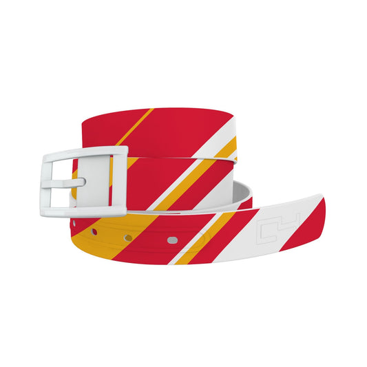 Kansas City Football Color Block Team Spirit Belt Belt-Classic C4 BELTS