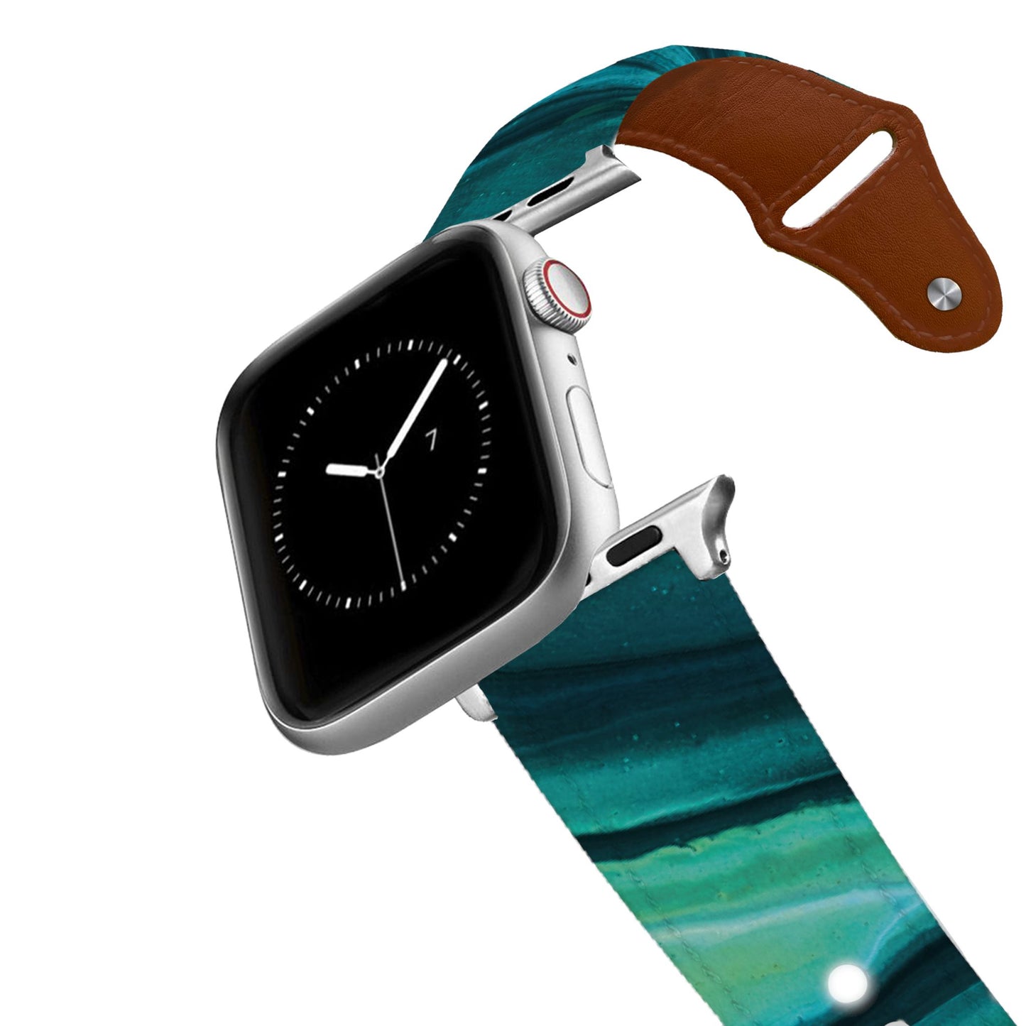 Blue Apatite Leather Apple Watch Band Apple Watch Band - Leather C4 BELTS