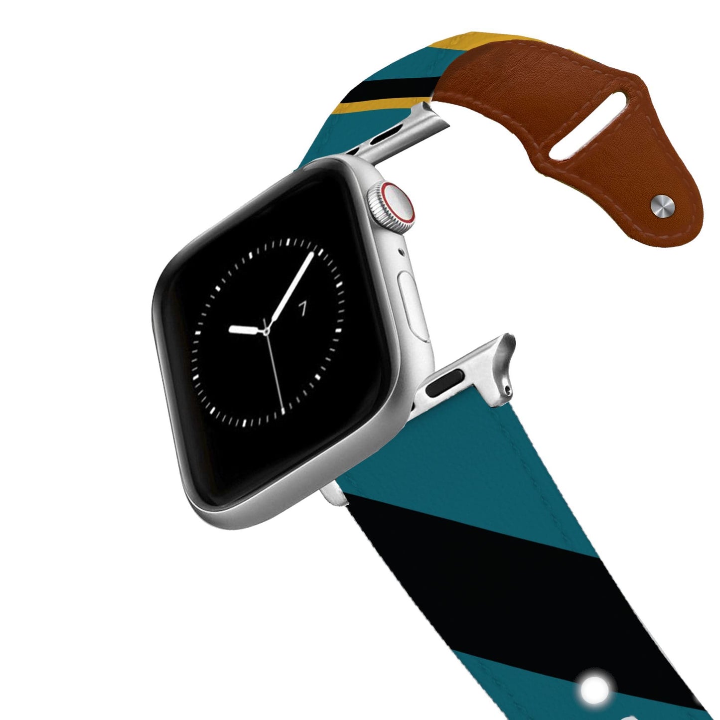 Jacksonville Football Color Block Team Spirit Leather Apple Watch Band Apple Watch Band - Leather C4 BELTS