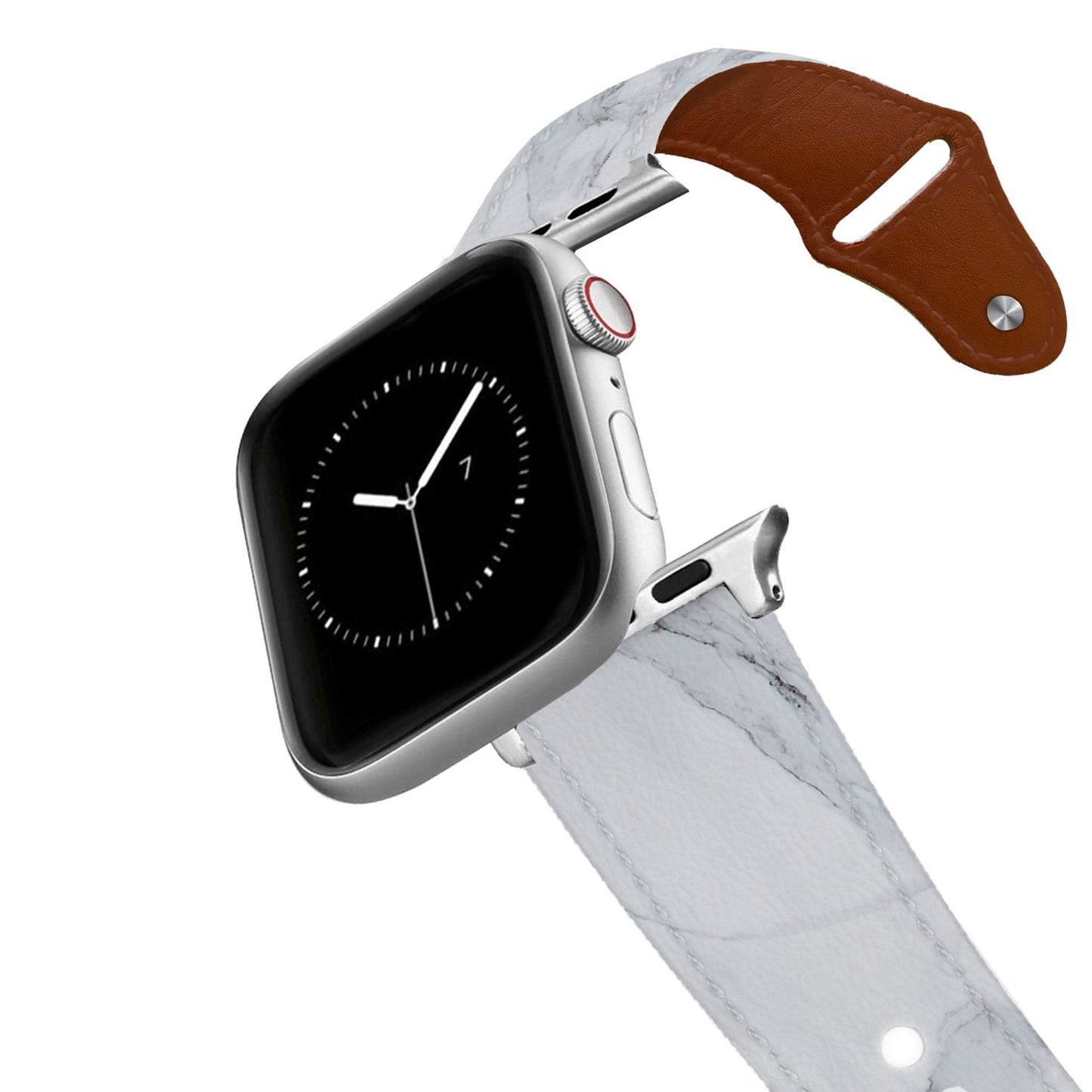 Marble White Leather Apple Watch Band Apple Watch Band - Leather C4 BELTS