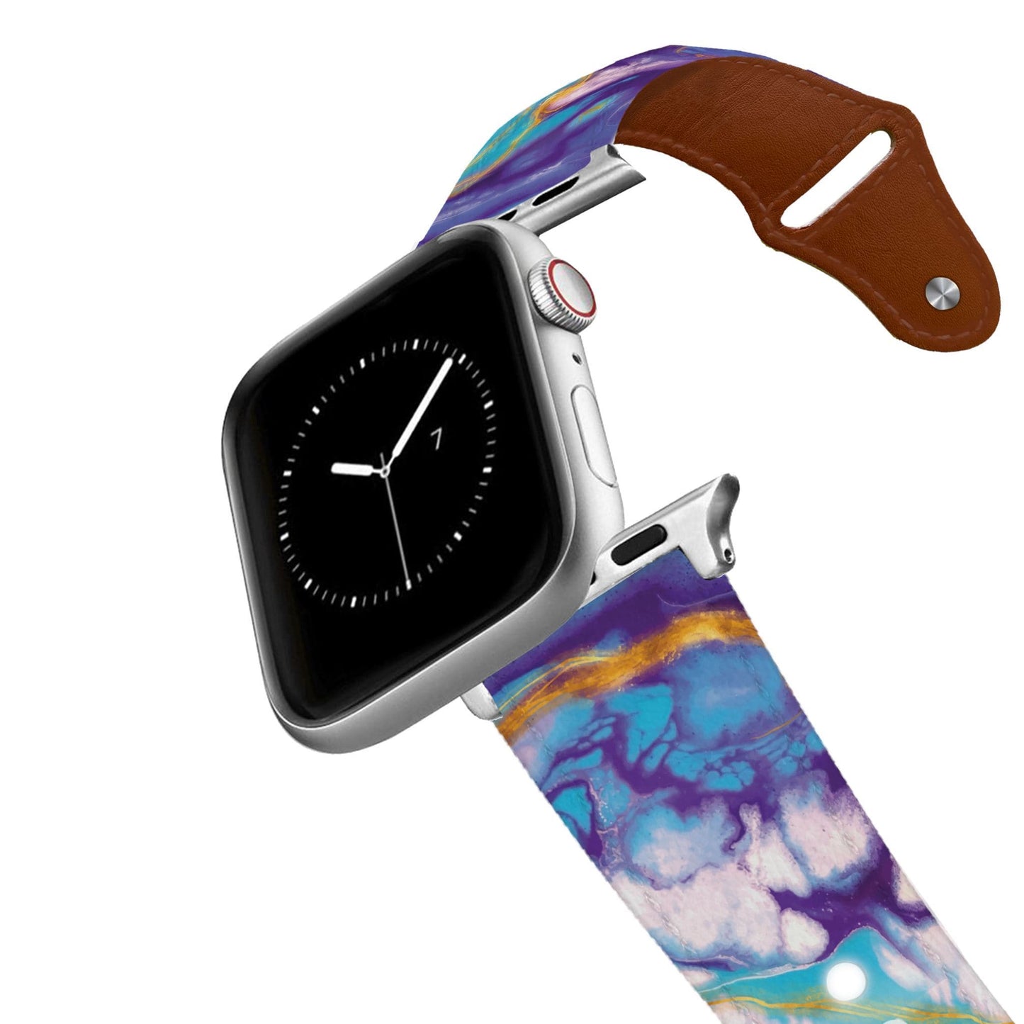 Marble Purple Leather Apple Watch Band Apple Watch Band - Leather C4 BELTS