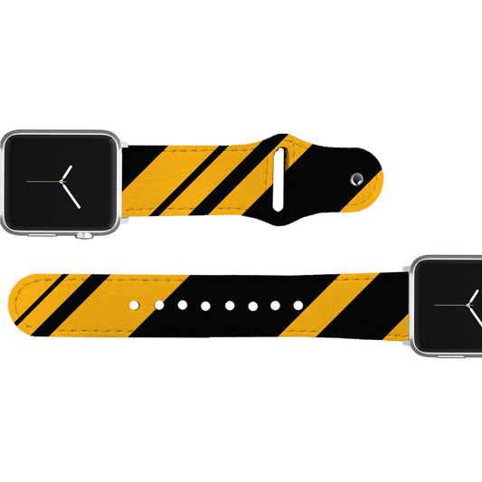 Pittsburgh Football Color Block Team Spirit Leather Apple Watch Band Apple Watch Band - Leather C4 BELTS