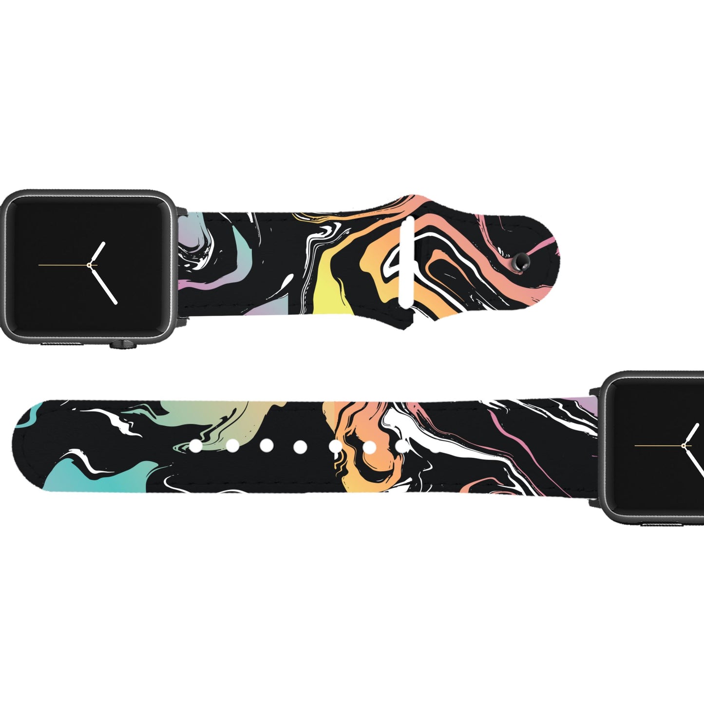 Paint Spill Leather Apple Watch Band Apple Watch Band - Leather C4 BELTS