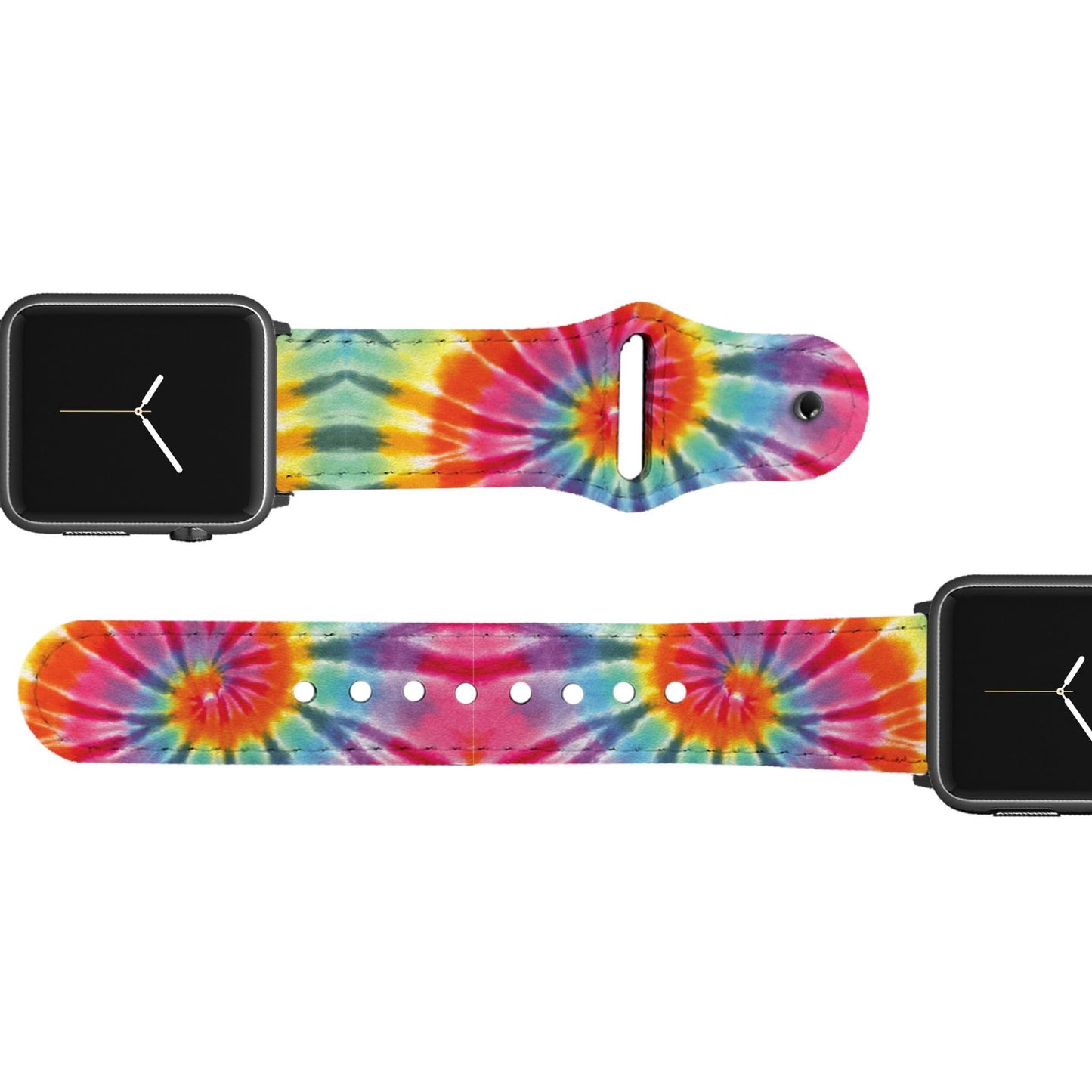 Tie Dye Swirl Leather Apple Watch Band Apple Watch Band - Leather C4 BELTS