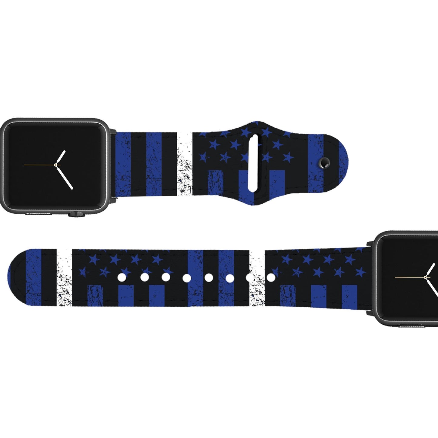 White Stripe Flag Leather Apple Watch Band Apple Watch Band - Leather C4 BELTS