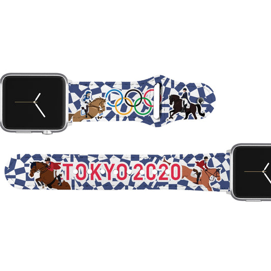 Olympic Blue Leather Apple Watch Band Apple Watch Band - Leather C4 BELTS