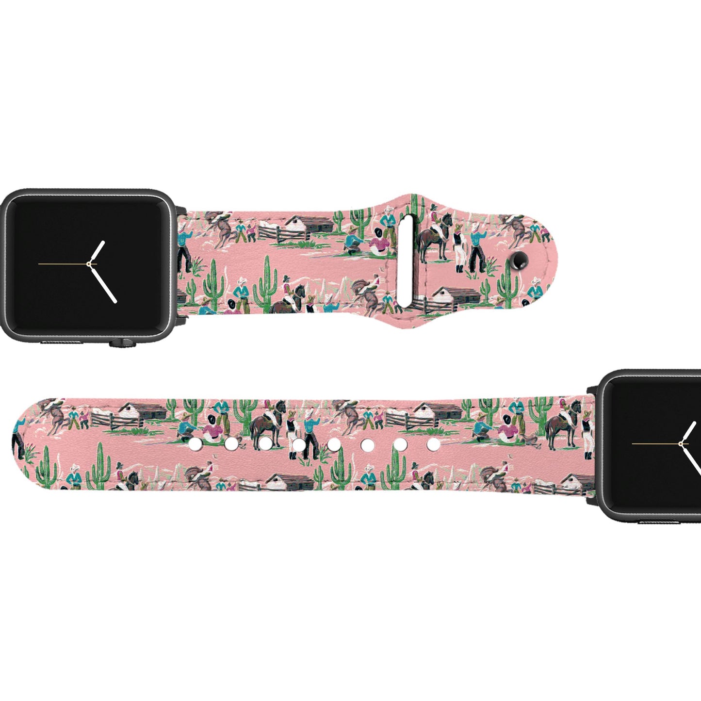 Vintage Cowboy Pink Leather Apple Watch Band Apple Watch Band - Leather C4 BELTS