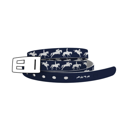C4 Equestrian Navy Skinny Belt-Skinny C4 BELTS