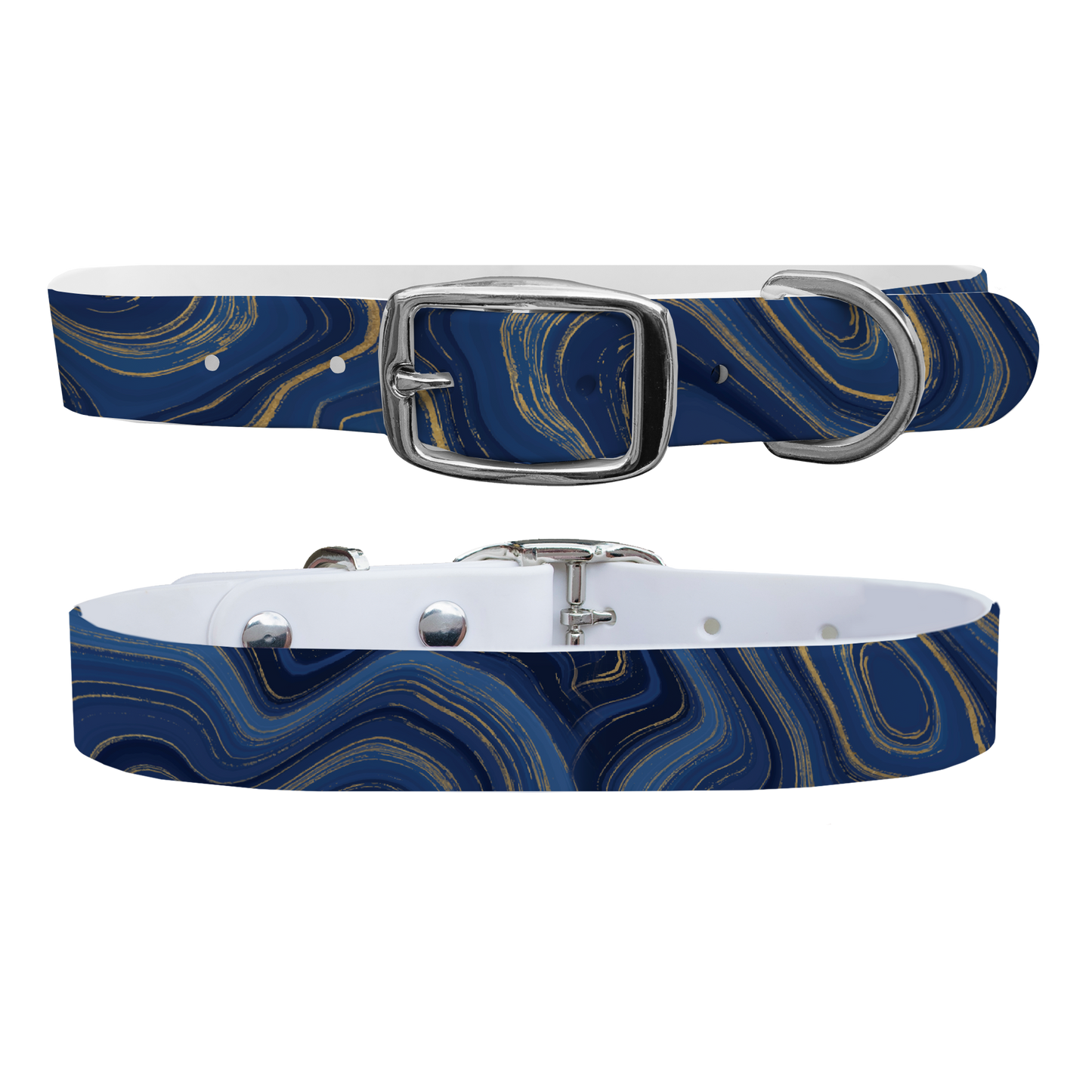 Agate and Gold Dog Collar
