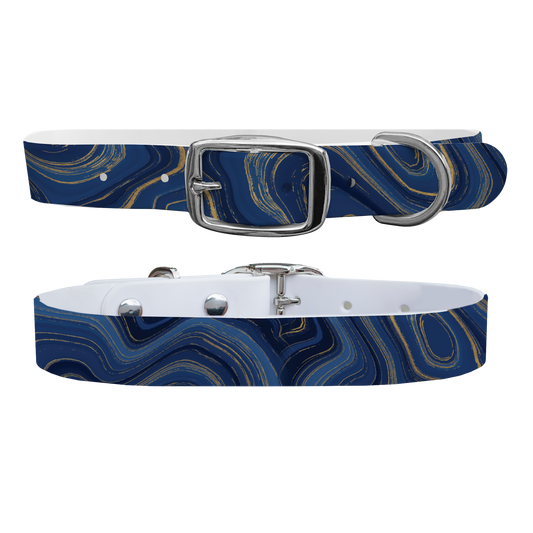 Agate and Gold Dog Collar