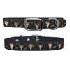 Cowskulls Black Dog Collar Dog Collar C4 BELTS