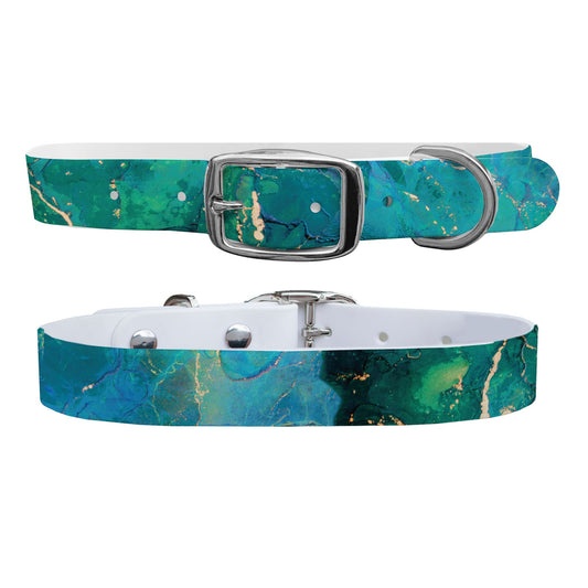Emerald & Gold Dog Collar Dog Collar C4 BELTS