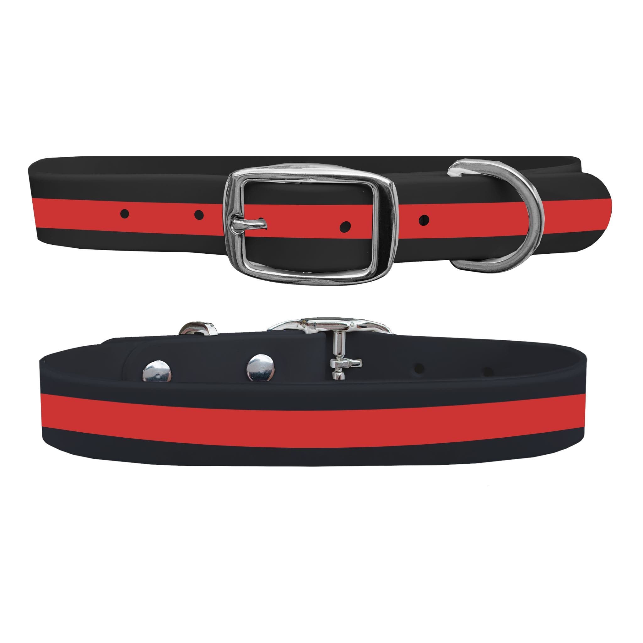 Red Line Firefighter Dog Collar Dog Collar C4 BELTS