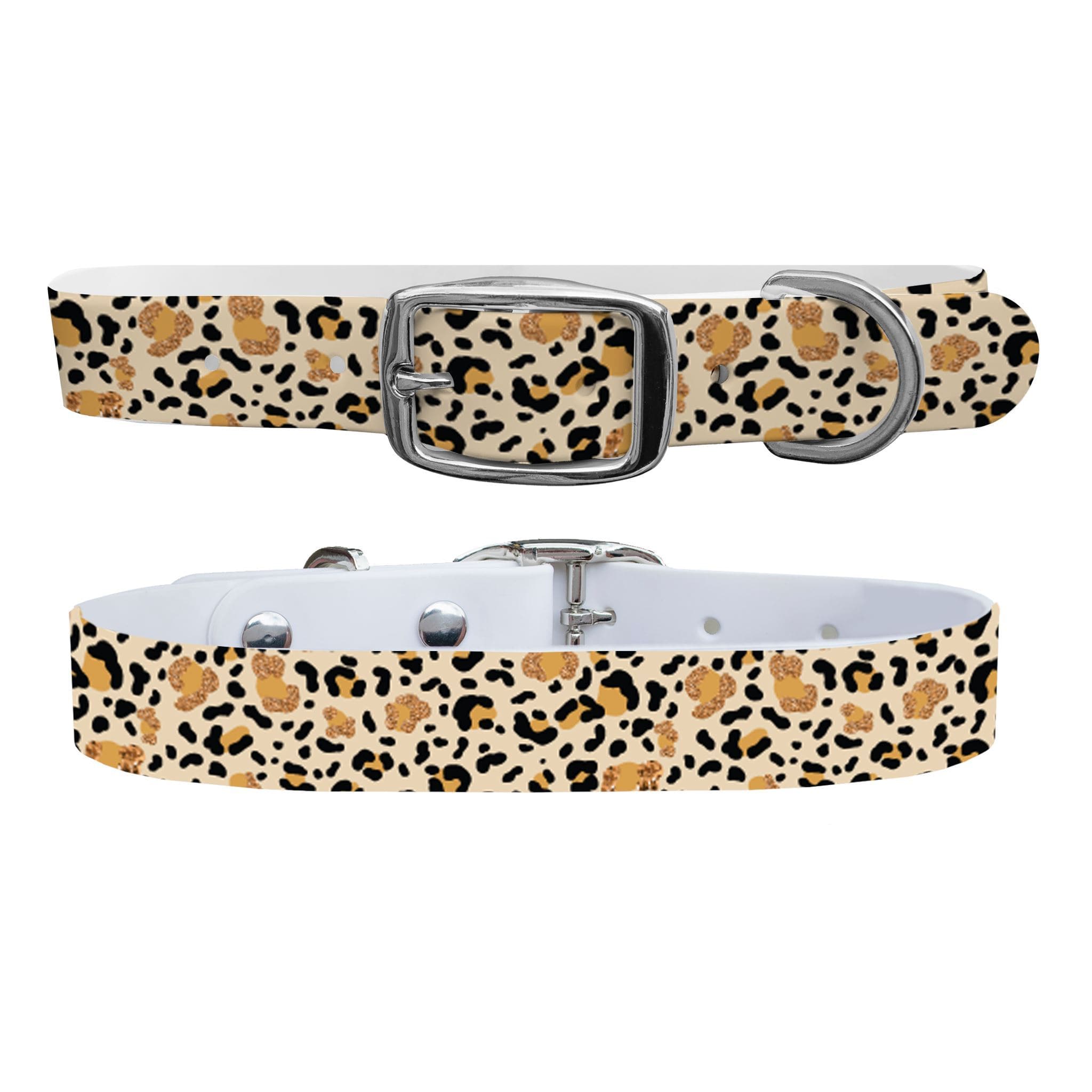 Leopard Shimmer Dog Collar Dog Collar C4 BELTS