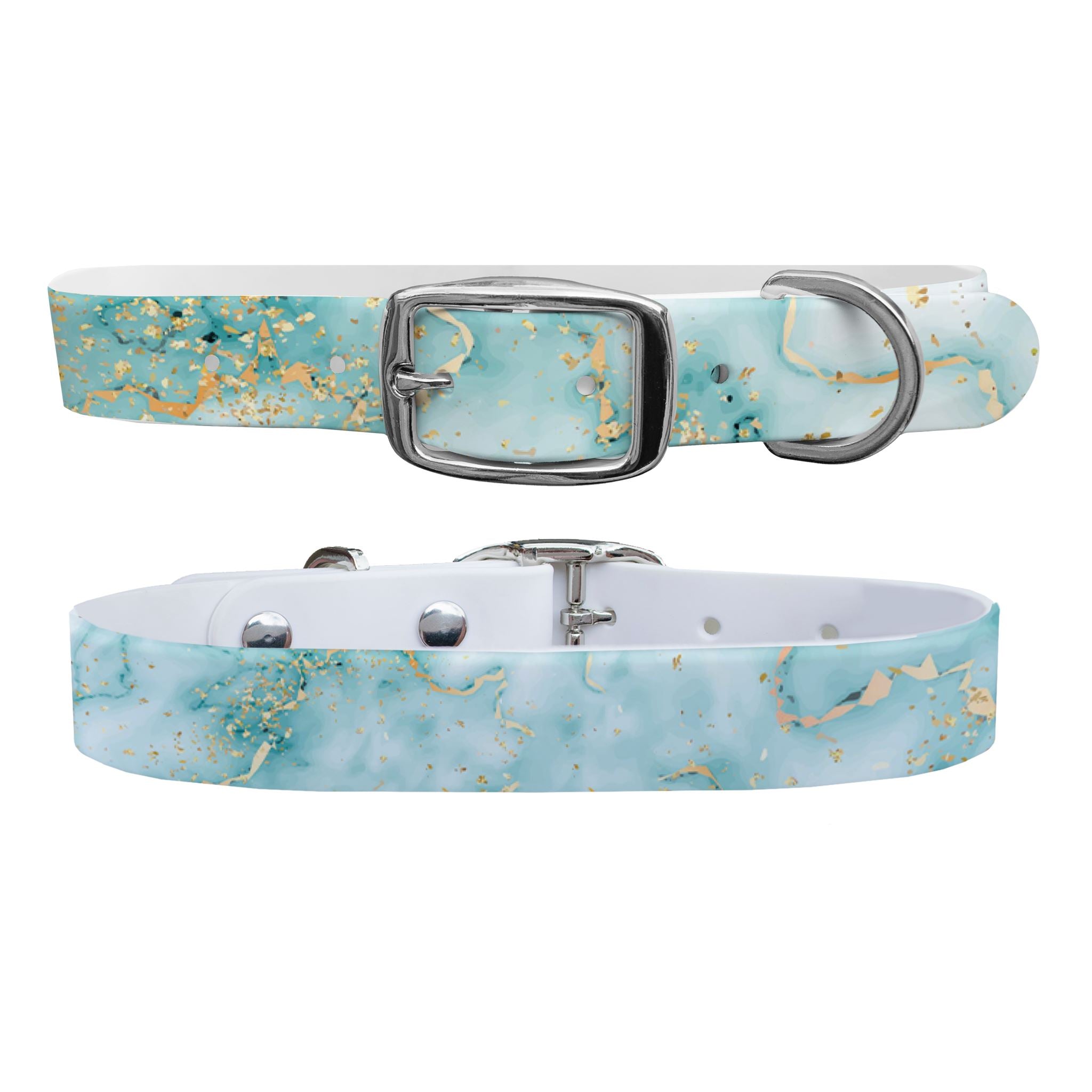 Marble Blue Dog Collar Dog Collar C4 BELTS