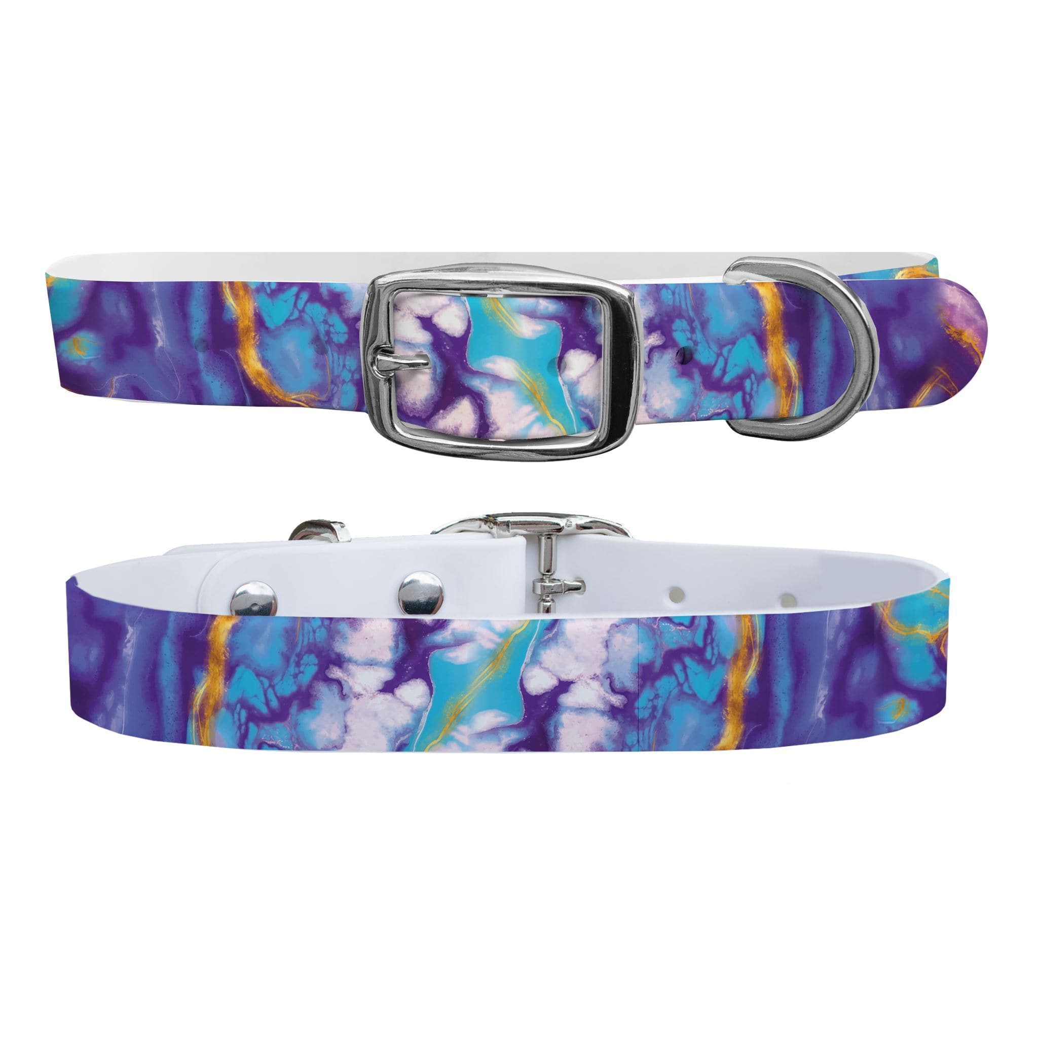 Marble Purple Dog Collar Dog Collar C4 BELTS