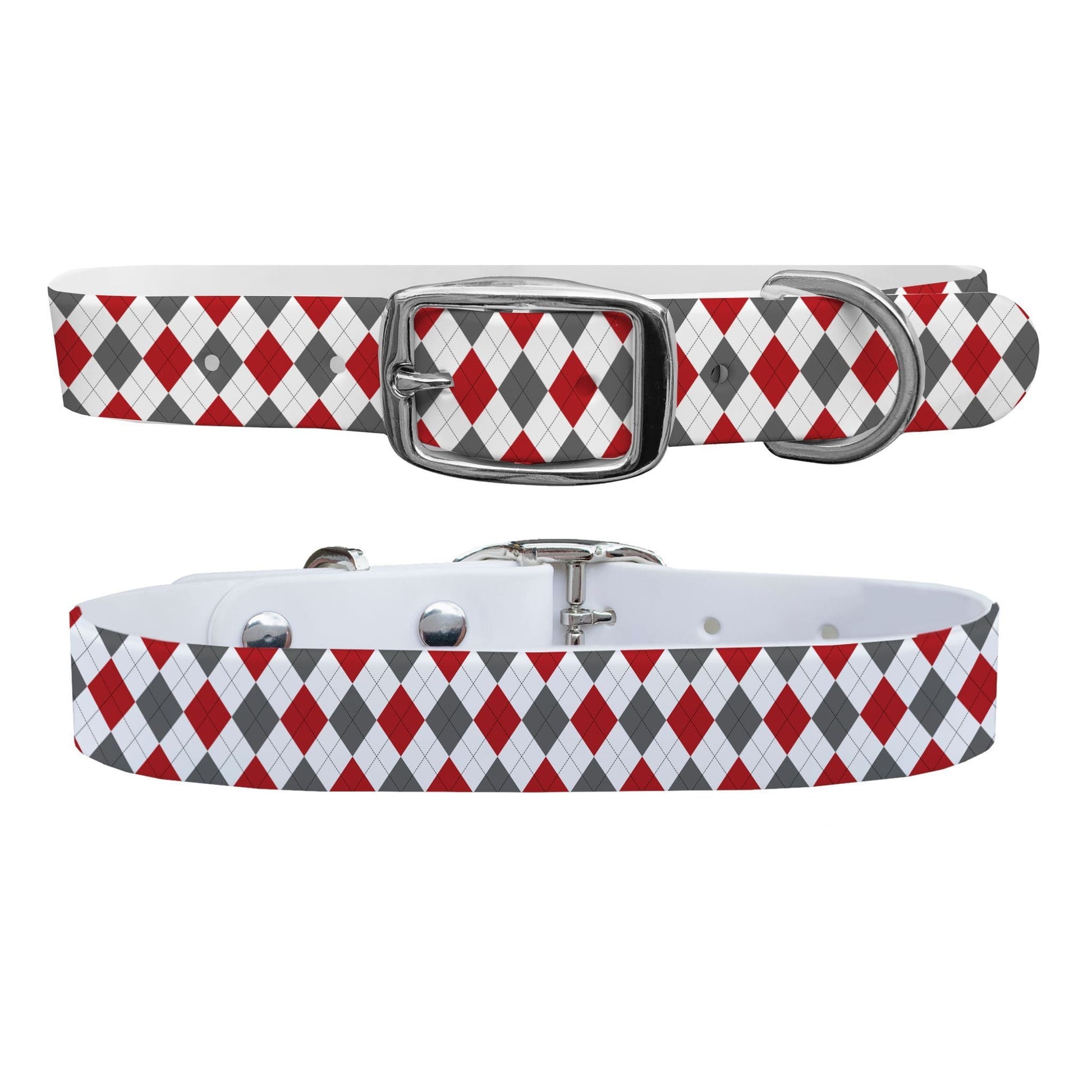 Ohio State University Argyle Team Spirit Dog Collar Dog Collar C4 BELTS