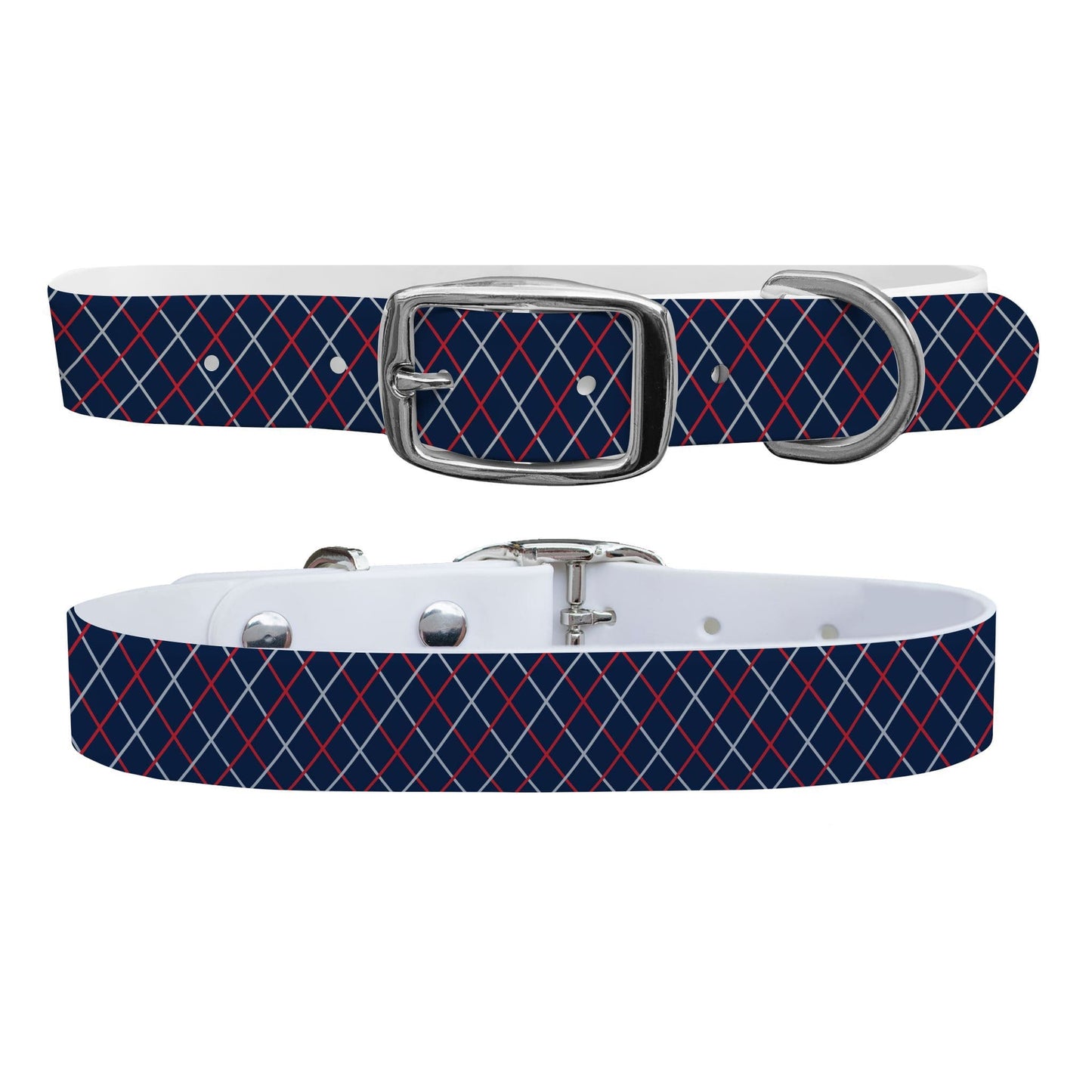 New England Team Spirit Grid Dog Collar Dog Collar C4 BELTS