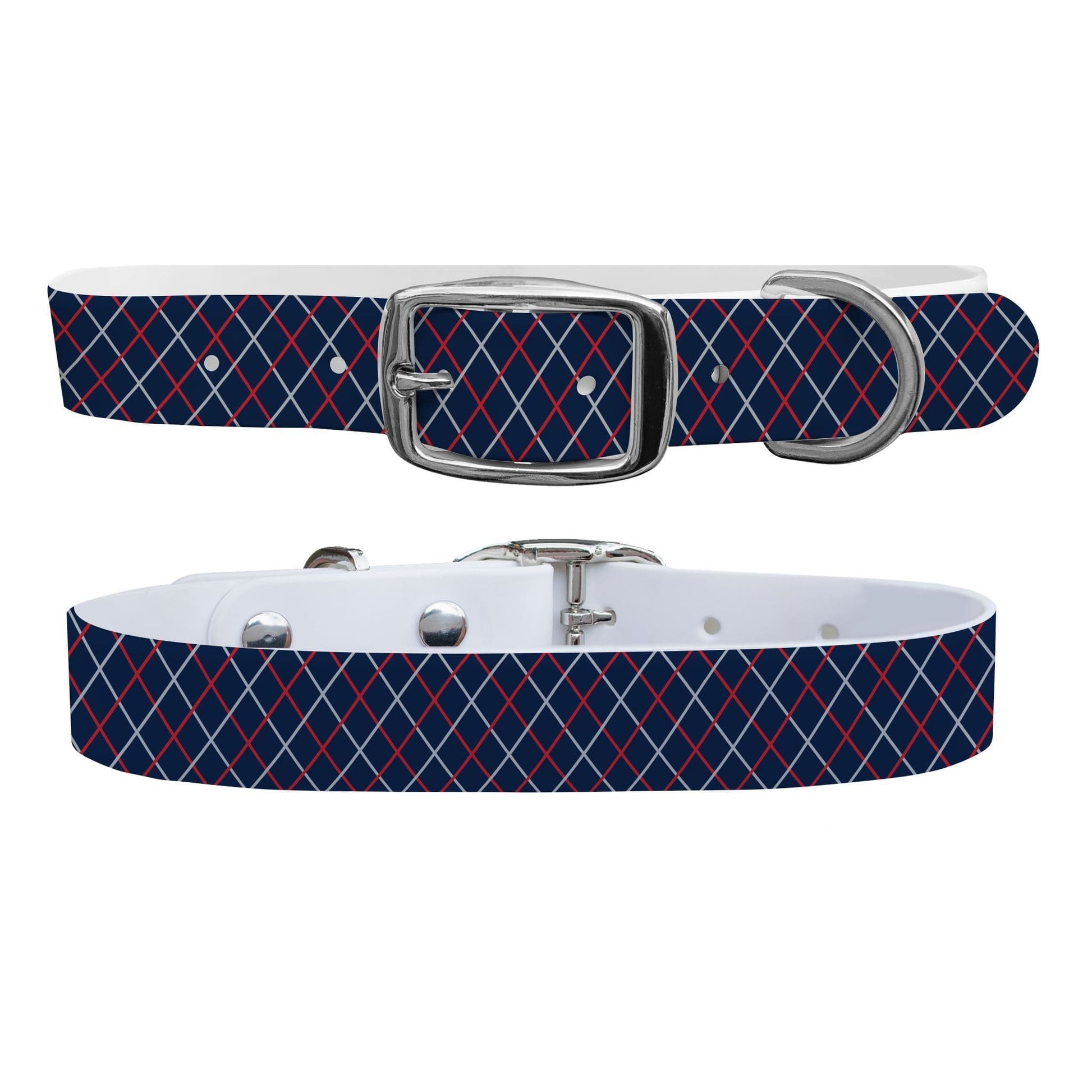 New England Team Spirit Grid Dog Collar Dog Collar C4 BELTS