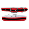 Red Black Stripes Dog Collar Dog Collar C4 BELTS