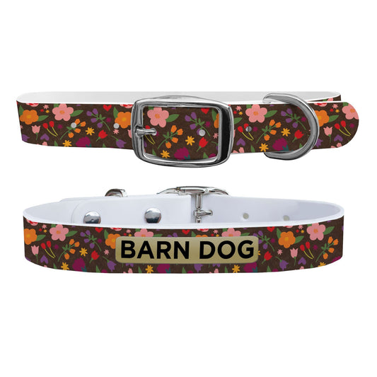 Barn Dog Floral Dog Collar Dog Collar C4 BELTS