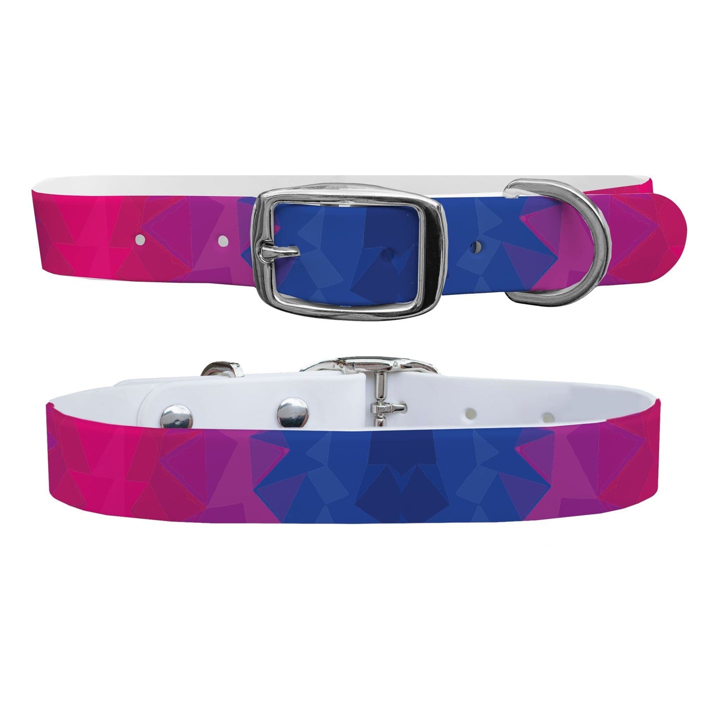 Bi Flag Kaleidoscope Dog Collar Dog Collar C4 BELTS