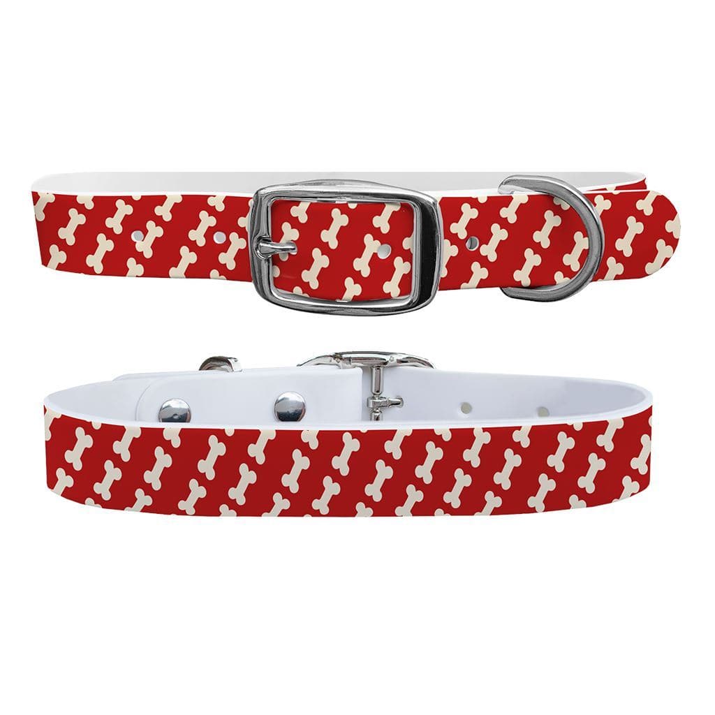 Bones Red Dog Collar Dog Collar C4 BELTS