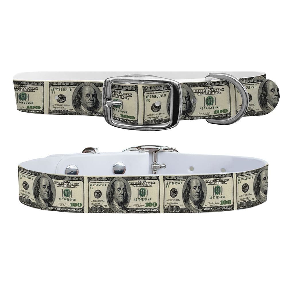 100 Dollar Bill Dog Collar Dog Collar C4 BELTS