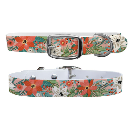 Pretty Poinsettia Dog Collar Dog Collar C4 BELTS