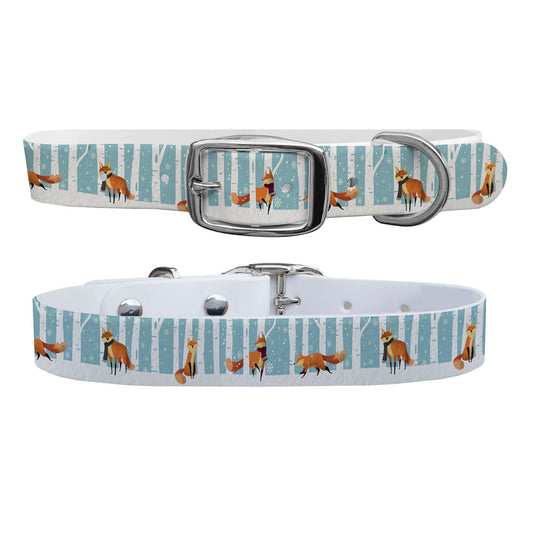 Snowy Foxes Collar Dog Collar C4 BELTS