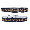 ETA Playing Foxes Navy Dog Collar Dog Collar C4 BELTS