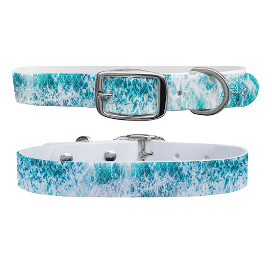 Mermaid Life - Ocean Waves Dog Collar Dog Collar C4 BELTS