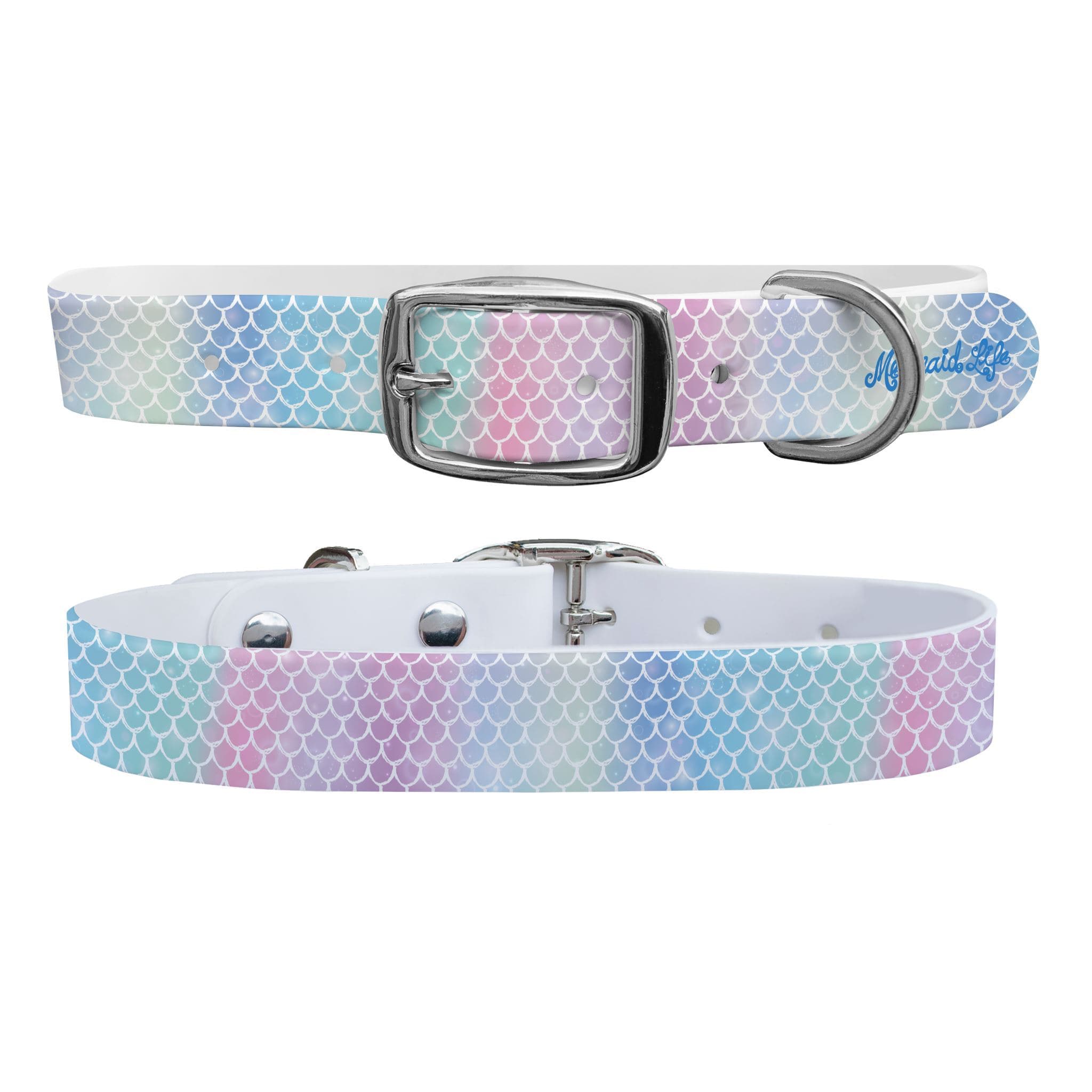 Mermaid Life - Rainbow Scales Dog Collar Dog Collar C4 BELTS