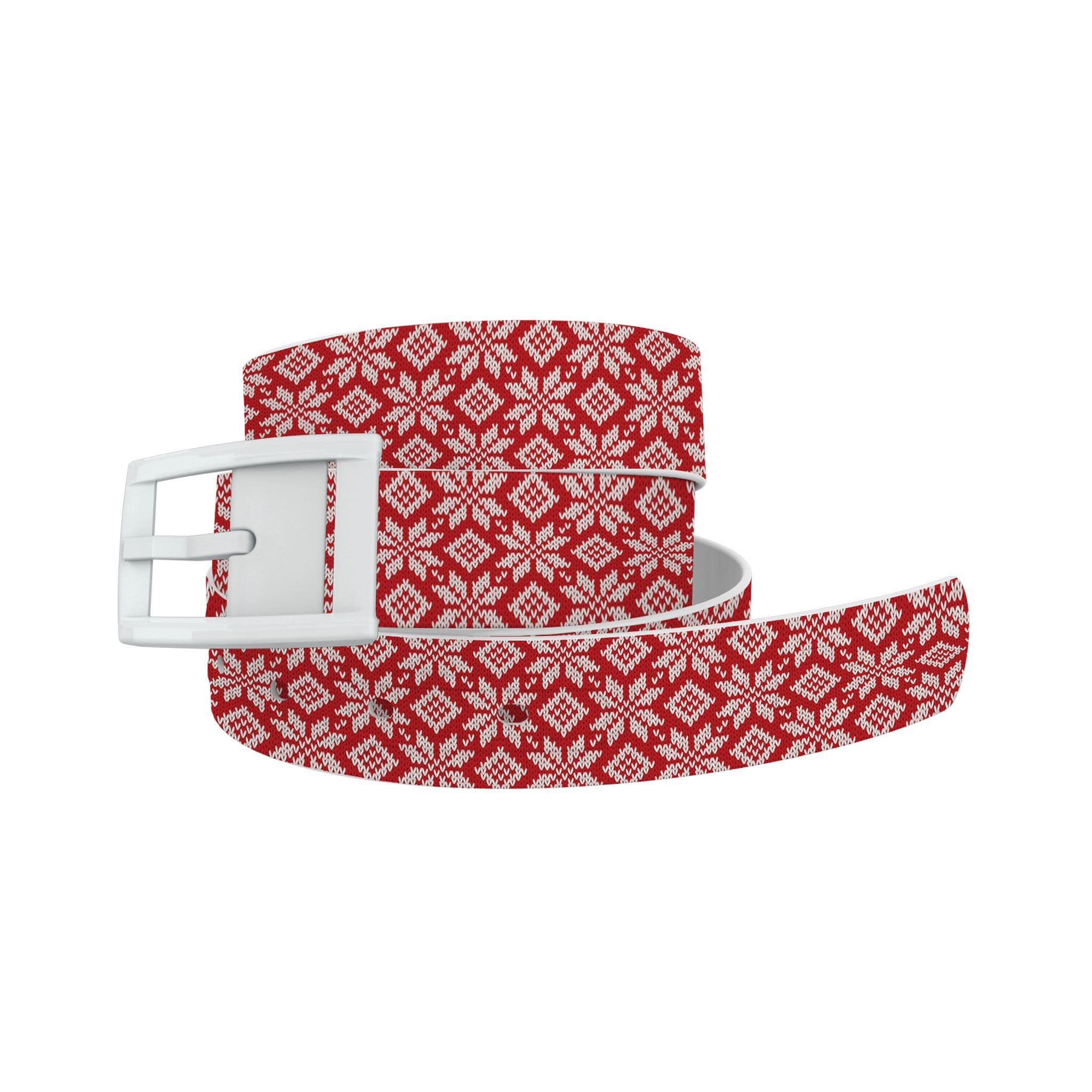 Snowflake Red Knit Belt Belt-Classic C4 BELTS