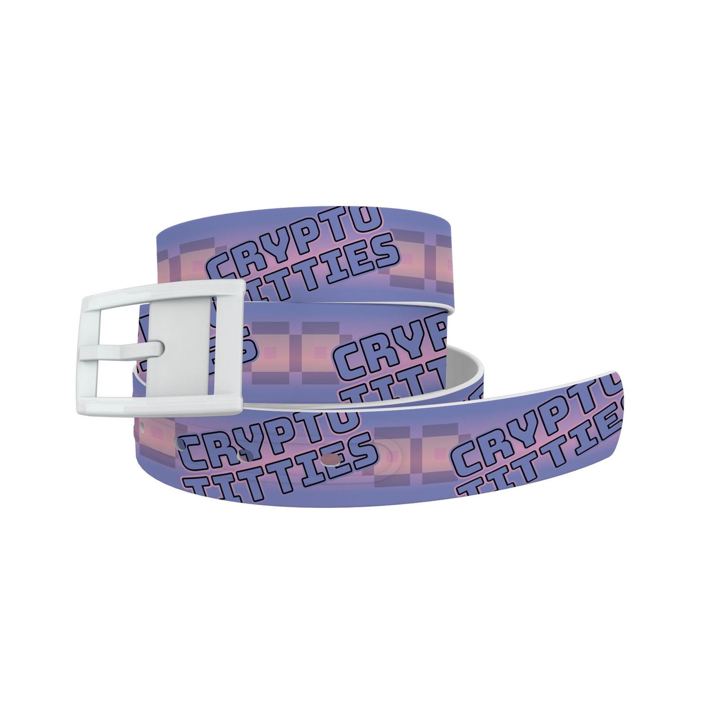 Crypto Titties - Purple Crypto Titties Logo Belt Belt-Classic C4 BELTS