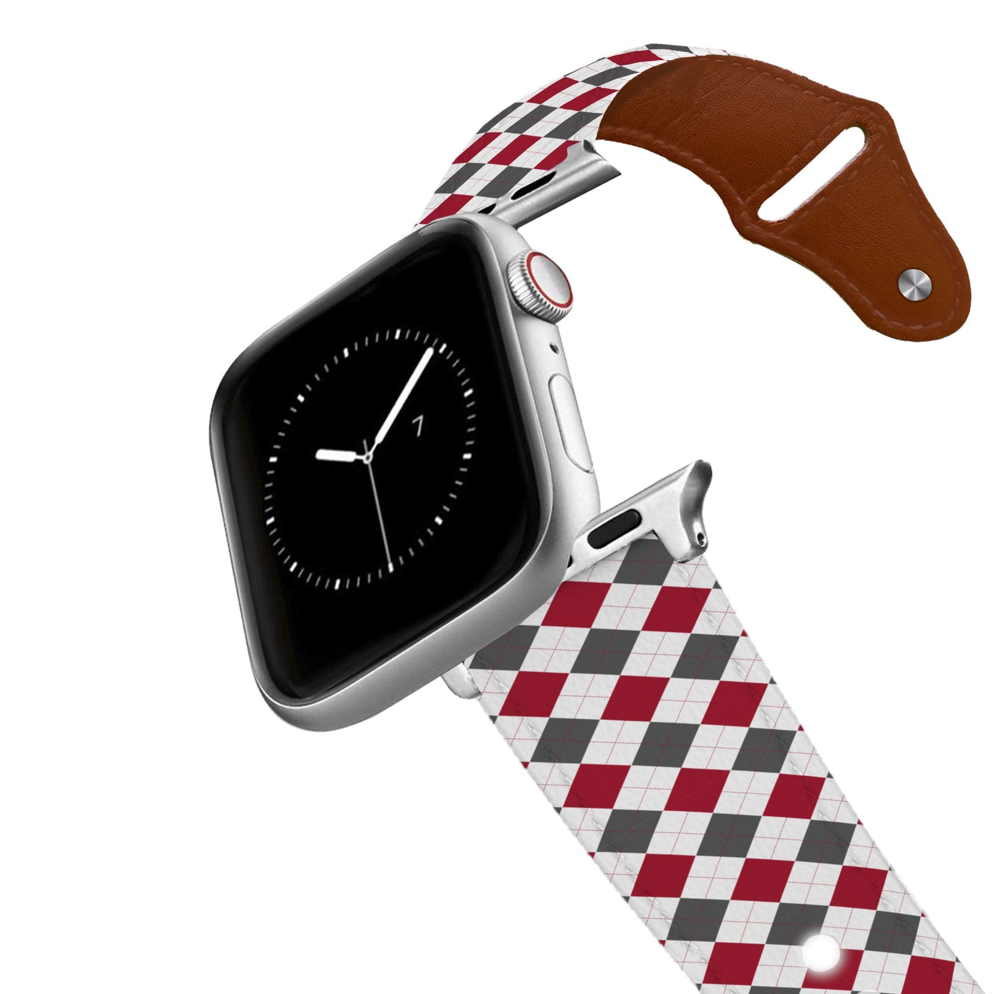 University of Alabama Argyle Team Spirit Leather Apple Watch Band Apple Watch Band - Leather C4 BELTS