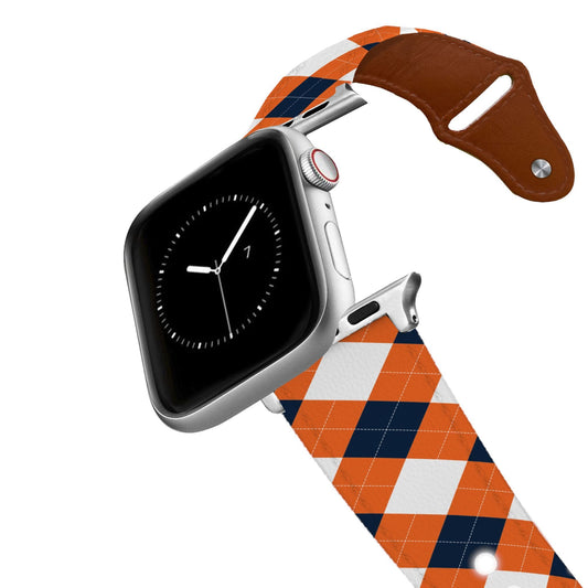 Auburn University Argyle Team Spirit Leather Apple Watch Band Apple Watch Band - Leather C4 BELTS