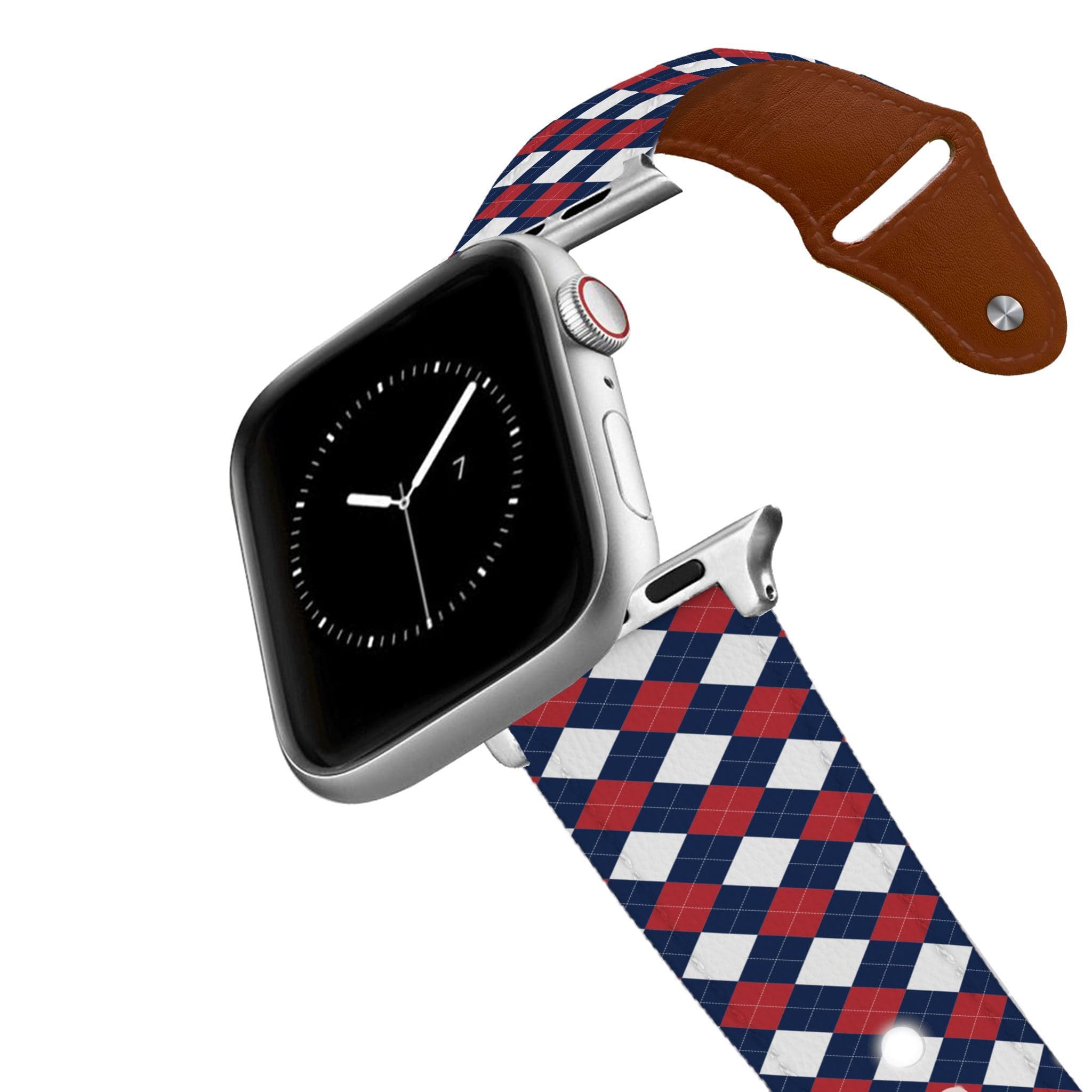 Boston Red Sox Argyle Team Spirit Leather Apple Watch Band Apple Watch Band - Leather C4 BELTS