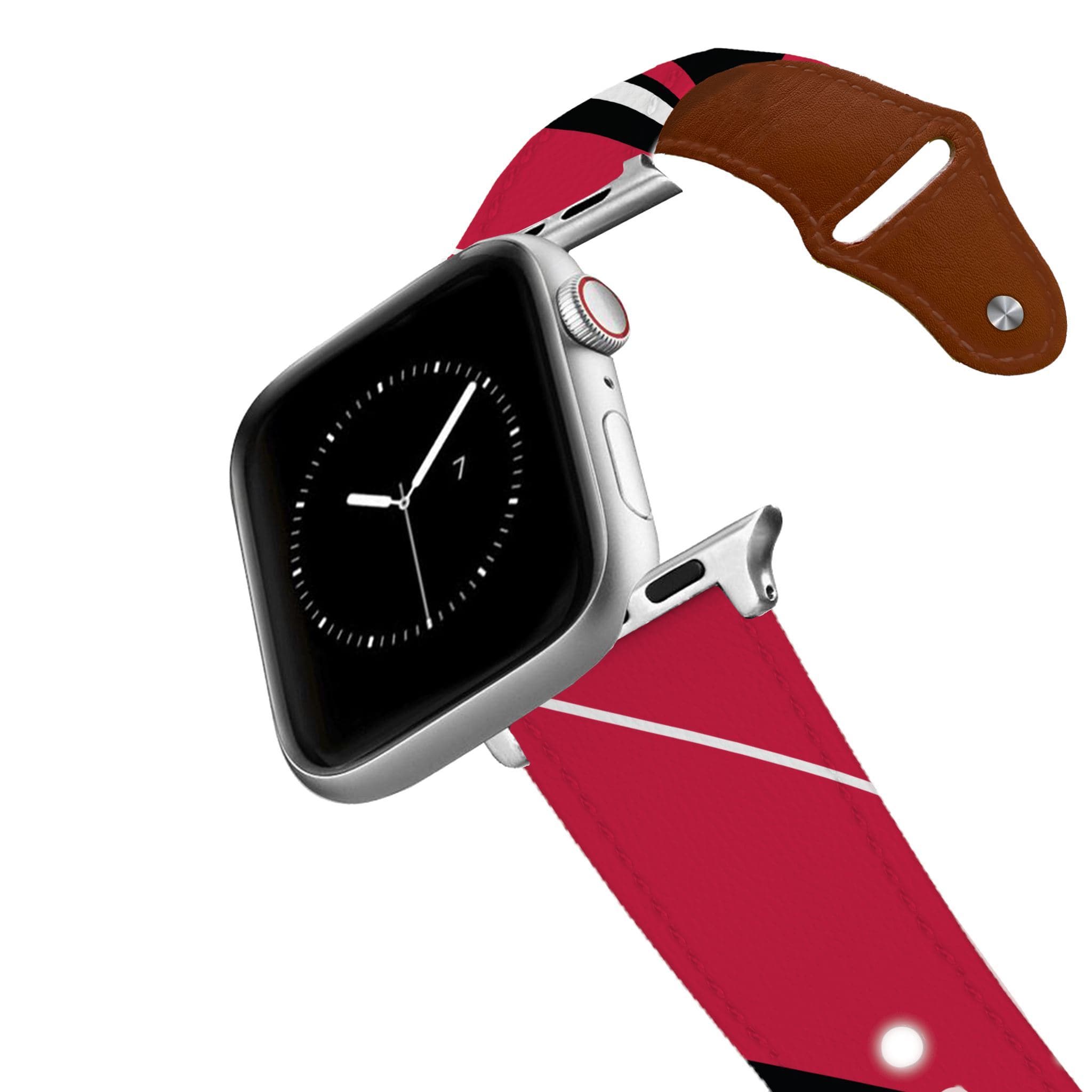 Chicago Bulls Color Block Team Spirit Leather Apple Watch Band Apple Watch Band - Leather C4 BELTS
