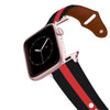 Red Line Firefighter Leather Apple Watch Band Apple Watch Band - Leather C4 BELTS