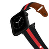 Red Line Firefighter Leather Apple Watch Band Apple Watch Band - Leather C4 BELTS