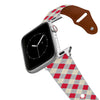 University of Nebraska Argyle Team Spirit Leather Apple Watch Band Apple Watch Band - Leather C4 BELTS