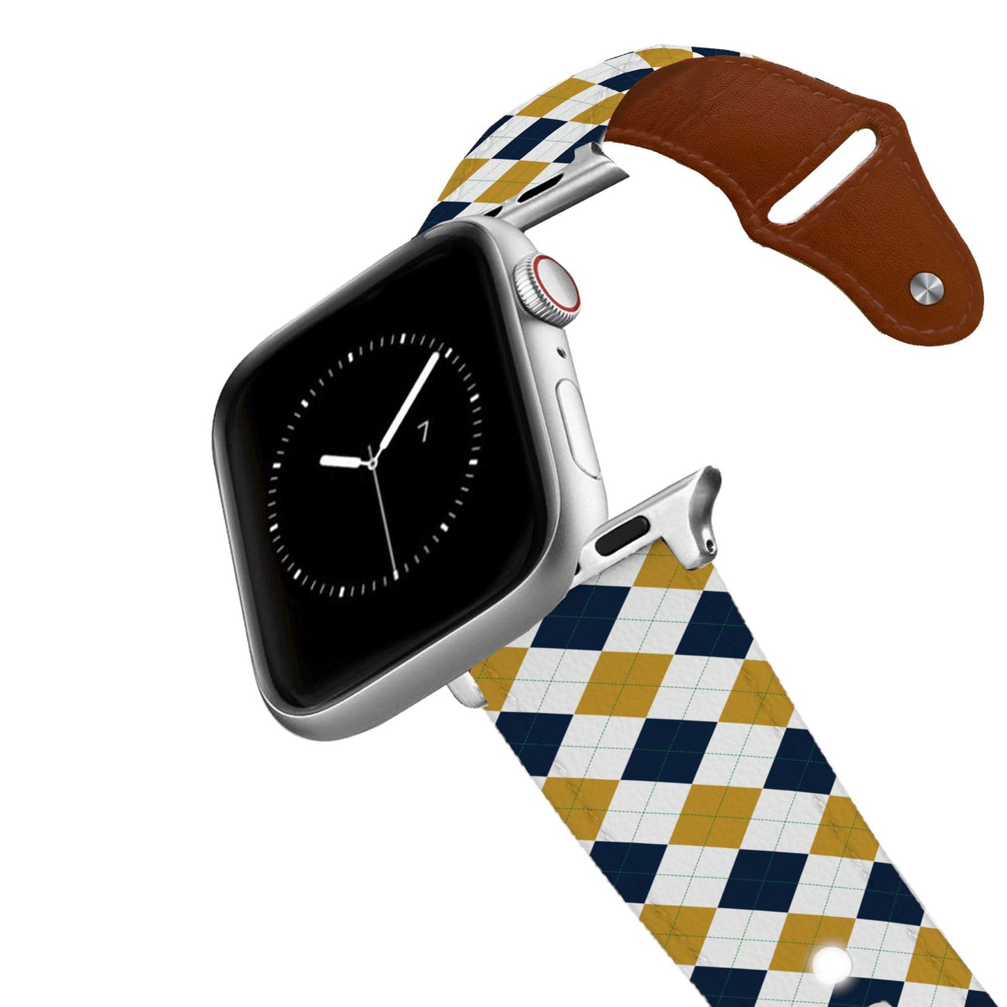University of Notre Dame Argyle Team Spirit Leather Apple Watch Band Apple Watch Band - Leather C4 BELTS