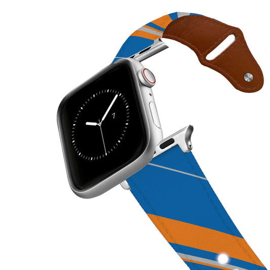 New York Knicks Color Block Team Spirit Leather Apple Watch Band Apple Watch Band - Leather C4 BELTS