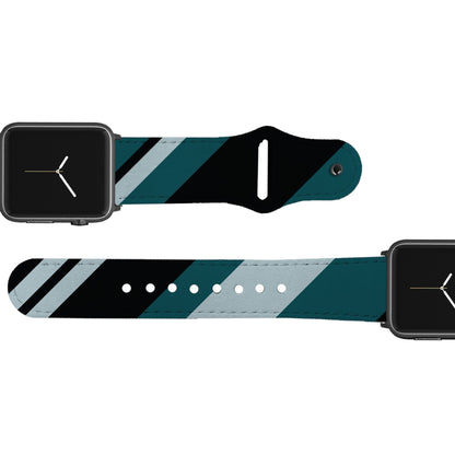 Philadelphia Football Color Block Team Spirit Leather Apple Watch Band Apple Watch Band - Leather C4 BELTS