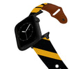 Pittsburgh Football Color Block Team Spirit Leather Apple Watch Band Apple Watch Band - Leather C4 BELTS