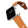 Pumpkin Flecks Orange Leather Apple Watch Band Apple Watch Band - Leather C4 BELTS