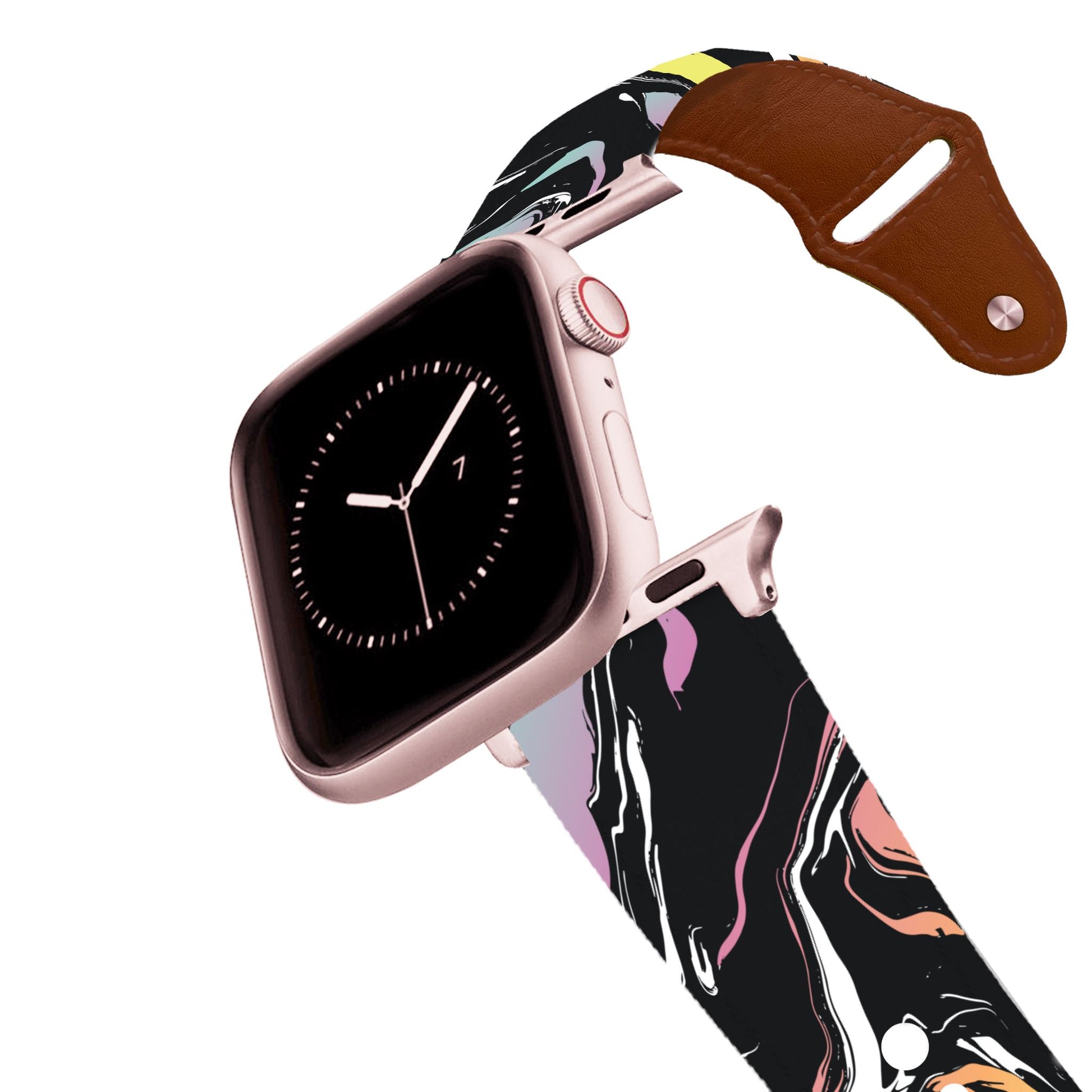 Paint Spill Leather Apple Watch Band Apple Watch Band - Leather C4 BELTS